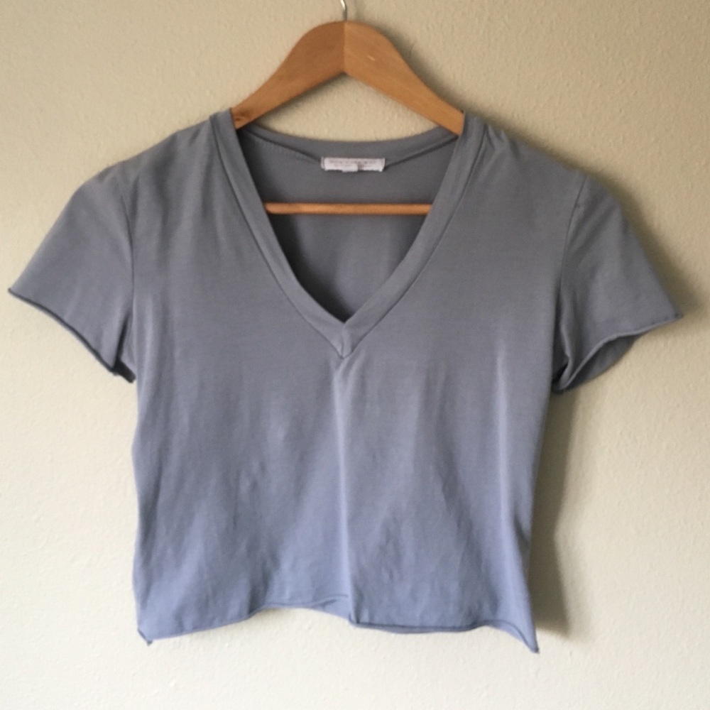 Don’t Ask Why gray crop top